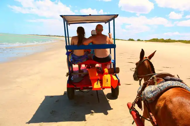 Vila de pescadores e praia tranquila de Barra Grande no litoral do Piauí